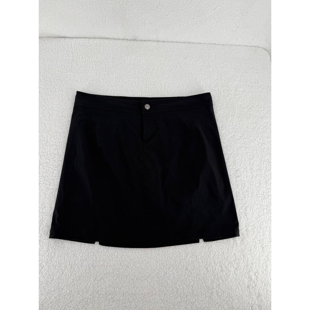 Columbia Black Button Closure Mini Length Comfort Stretch‎ Skirt Womens Size 10